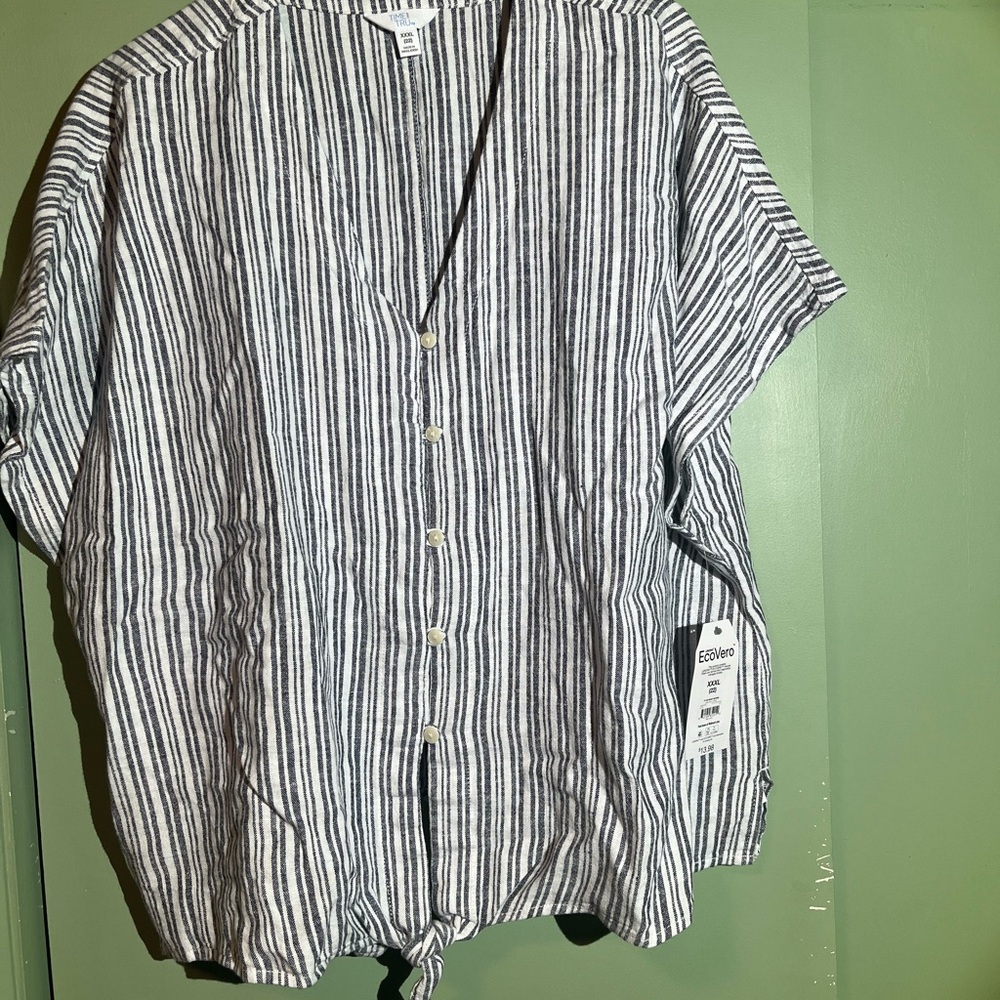 Striped Button-Up Shirt